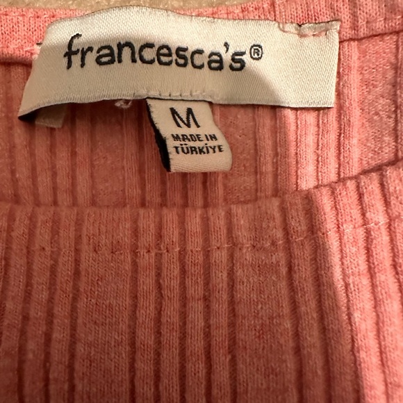 Francesca's Collections Light Pink Ribbed Tank Top - Picture 2 of 4